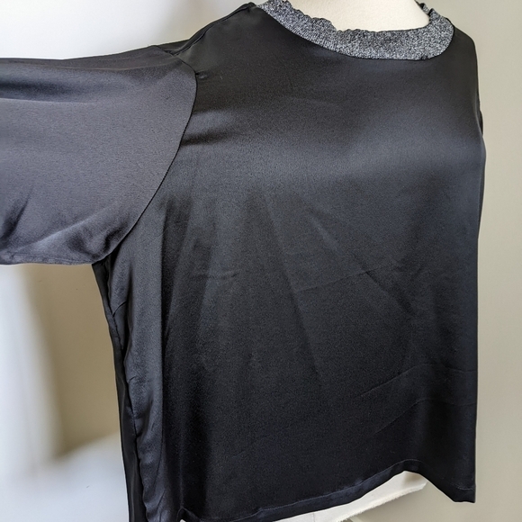 CALVIN Klein Black Satin Pull Over 2X Plus Sized Sweatshirt - Picture 11 of 16